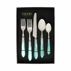 Top 10 ⭐ VIETRI Aladdin Brilliant Aqua Five-Piece Place Setting – Set of 4 🎁