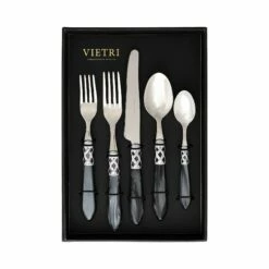 Best reviews of ⭐ VIETRI Aladdin Brilliant Charcoal Five-Piece Place Setting – Set of 4 ✔️