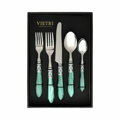 Brand new 👍 VIETRI Aladdin Brilliant Green Five-Piece Place Setting – Set of 4 ⌛