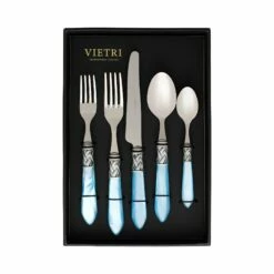 Cheap 👏 VIETRI Aladdin Antique Light Blue Five-Piece Place Setting – Set of 4 ✨