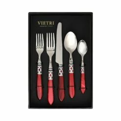 Best deal 🧨 VIETRI Aladdin Brilliant Red Five-Piece Place Setting – Set of 4 🛒