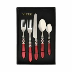 Best deal 💯 VIETRI Aladdin Antique Red Five-Piece Place Setting – Set of 4 🧨