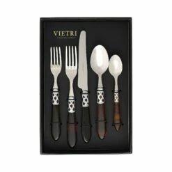 Coupon ✔️ VIETRI Aladdin Brilliant Tortoiseshell Five-Piece Place Setting – Set of 4 🔔