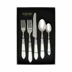 Cheap 👏 VIETRI Aladdin Brilliant White Five-Piece Place Setting – Set of 4 🎉