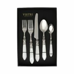 Discount ❤️ VIETRI Aladdin Antique White Five-Piece Place Setting – Set of 4 ✔️