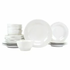 Budget 😀 VIETRI Aurora Snow Sixteen-Piece Place Setting ⌛