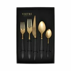 Buy ✔️ VIETRI Ares Oro & Black Five-Piece Place Setting – Set of 4 🔥