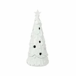 Cheap 😉 VIETRI Foresta White Medium Flocked Tree with Star 🤩