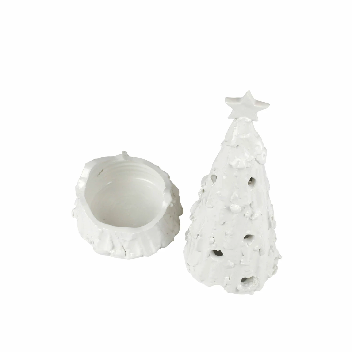 Cheap π VIETRI Foresta White Medium Flocked Tree with Star π€© - Image 2