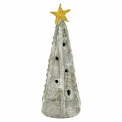 Best Sale ✔️ VIETRI Foresta Gray Large Tree with Ribbon & Gold Star 🎁