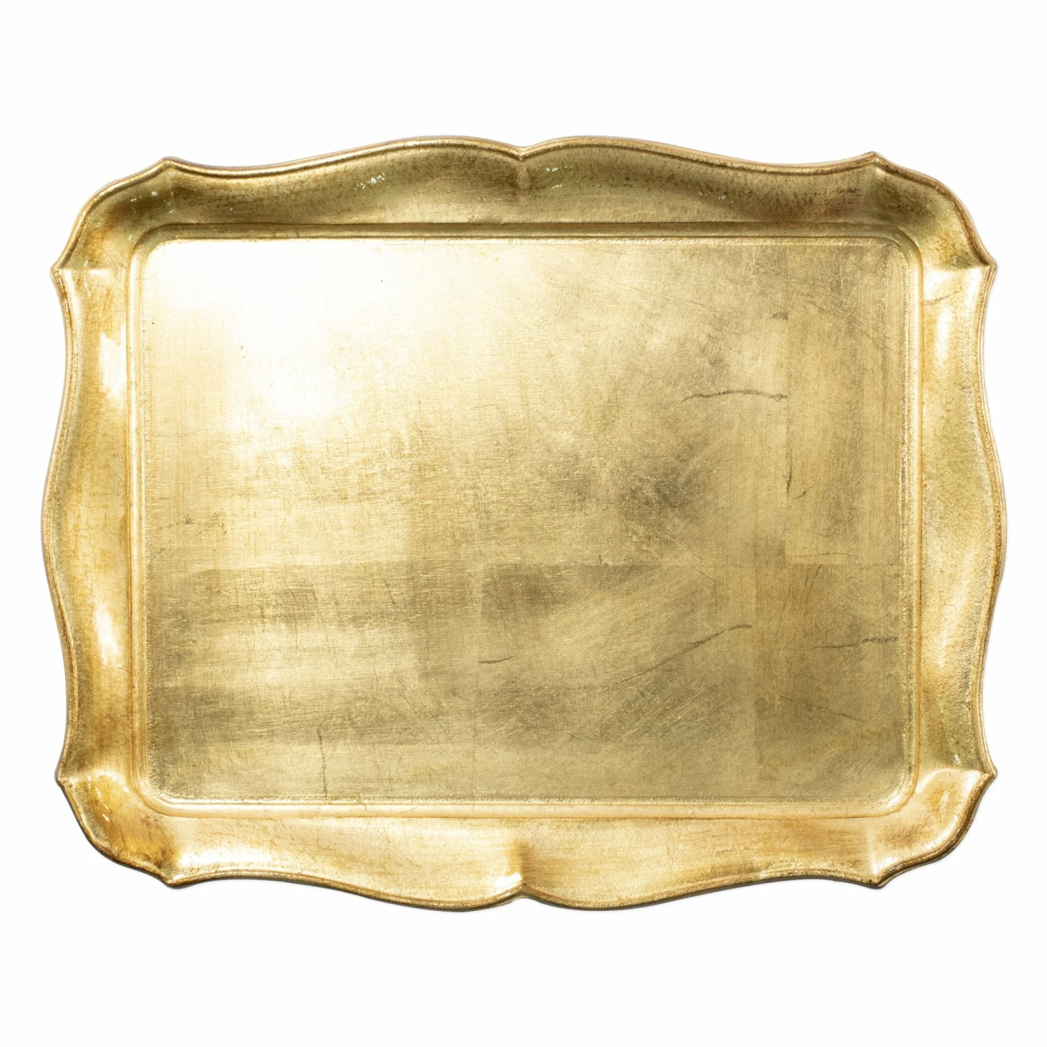 Hot Sale π VIETRI Florentine Wooden Accessories Gold Rectangular Tray π―