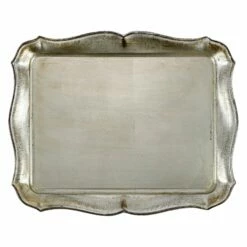 Hot Sale 🤩 VIETRI Florentine Wooden Accessories Platinum Rectangular Tray 🔔