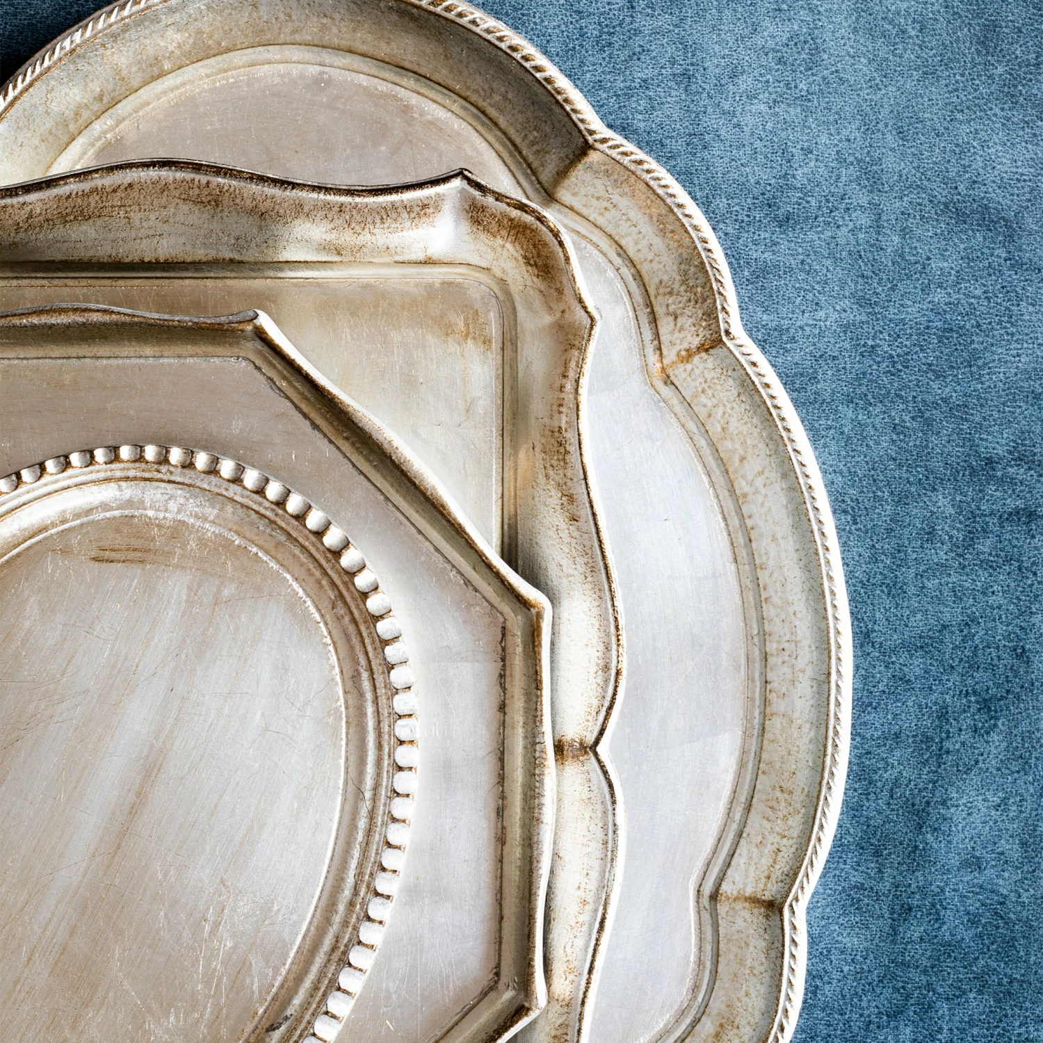 Hot Sale π€© VIETRI Florentine Wooden Accessories Platinum Rectangular Tray π - Image 3