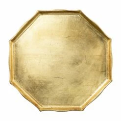 Deals 🥰 VIETRI Florentine Wooden Accessories Gold Octagonal Tray 👏