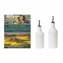 New 🔔 VIETRI Frances Mayes Always Italy Book & Fresh Oil & Vinegar Set 🌟