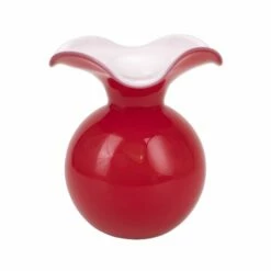 Cheapest 🥰 VIETRI Hibiscus Glass Red Medium Vase 🎁