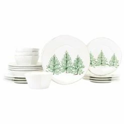 Hot Sale 👍 VIETRI Lastra Holiday Sixteen-Piece Place Setting ✨
