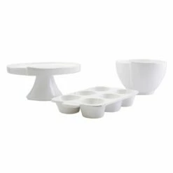 Hot Sale π€© VIETRI Lastra White 3-Piece Bakeware Essentials Set βοΈ