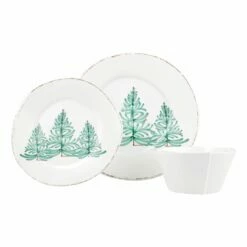 Cheap 🔔 VIETRI Melamine Lastra Holiday Three-Piece Place Setting 🔔