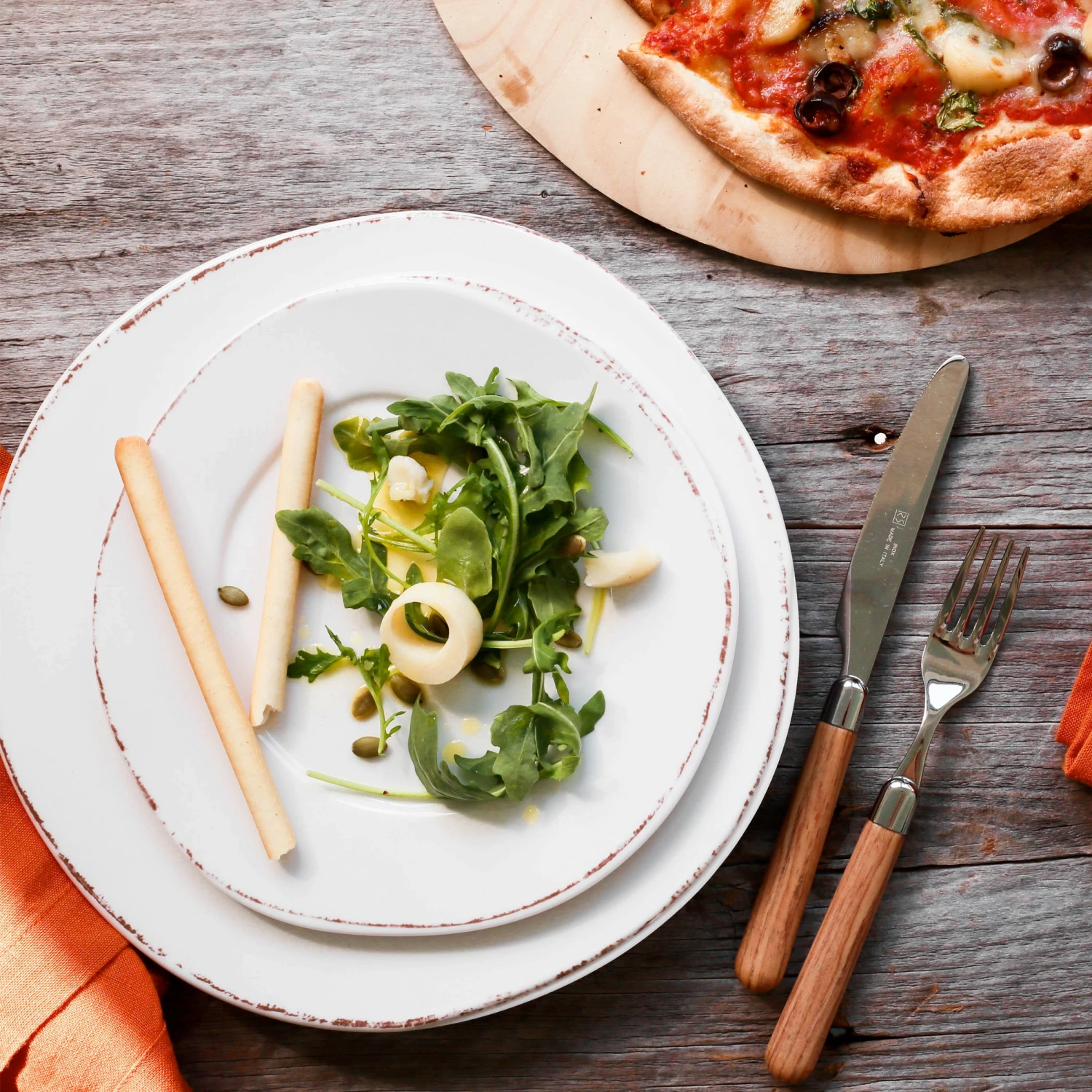 New π― VIETRI Melamine Lastra White Salad Plate π - Image 3