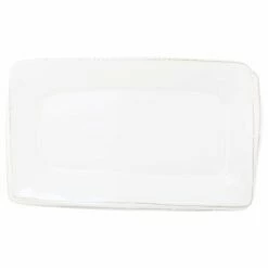 Promo 🌟 VIETRI Melamine Lastra White Rectangular Platter 👍