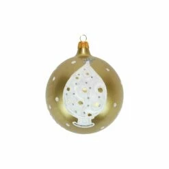 Brand new 🎉 VIETRI Ornaments White & Gold Trees Ornament ✔️