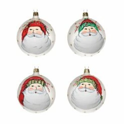 Brand new 💯 VIETRI Old St. Nick Assorted Ornament - Set of 4 👏