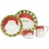 Flash Sale ❤️ VIETRI Old St. Nick Red Hat Four-Piece Place Setting ⌛