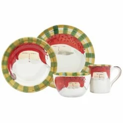 Flash Sale β€οΈ VIETRI Old St. Nick Red Hat Four-Piece Place Setting β
