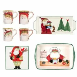 Deals 🔔 VIETRI Old St. Nick 4-Piece Hostess Set 🥰