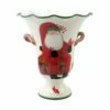 Coupon 😍 VIETRI Old St. Nick Large Footed Cachepot w/ Campfire 🎉