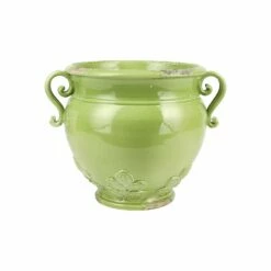 Best Sale 😍 VIETRI Rustic Garden Pistachio Basil Round Planter 👍