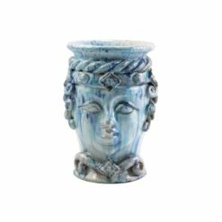 Best deal 🛒 VIETRI Sicilian Heads Blue Small Queen Head ⌛