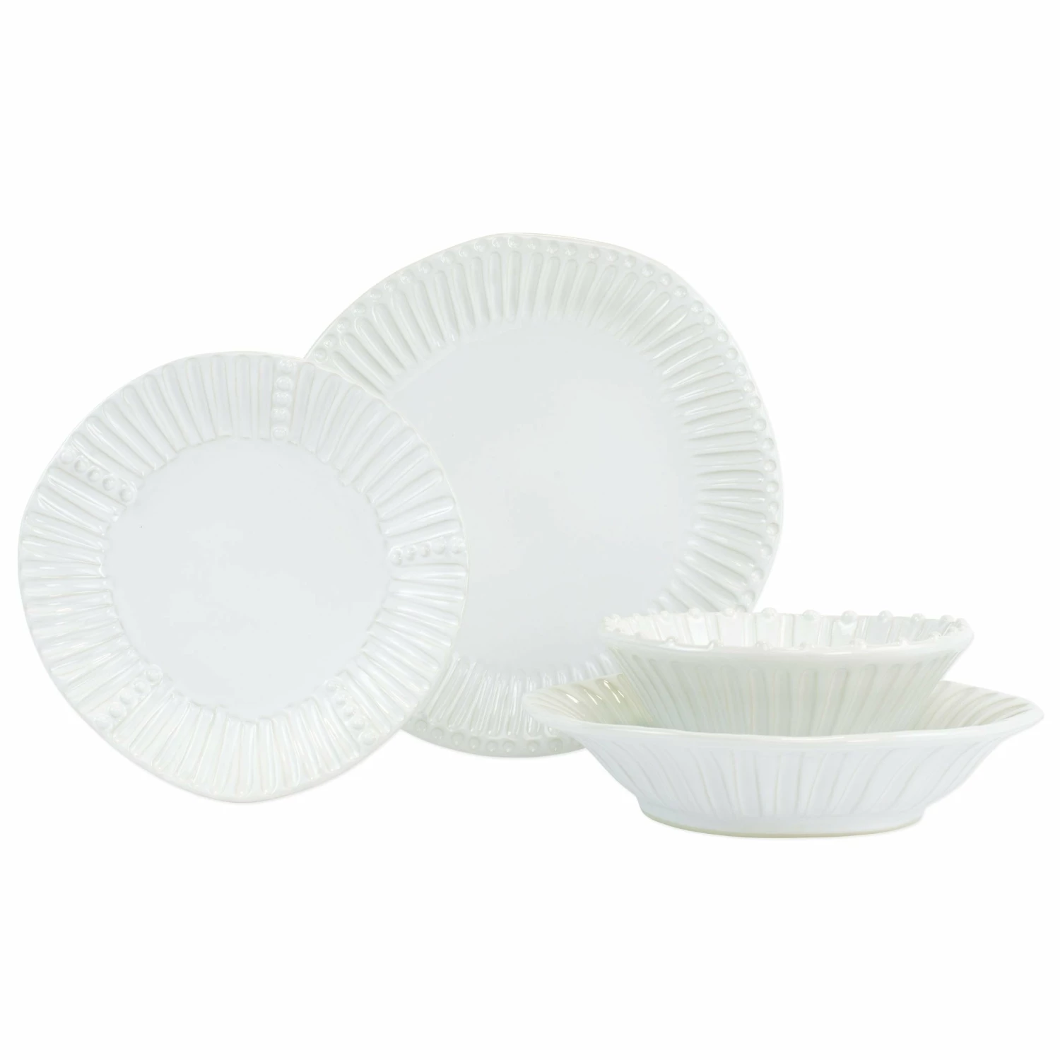 Wholesale π₯ VIETRI Incanto Stone White Stripe Four-Piece Place Setting π