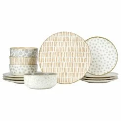 Outlet π Viva by VIETRI Earth Assorted 12-Piece Place Setting π