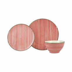 Buy π Viva by VIETRI Mistletoe Stripe 3-Piece Place Setting π