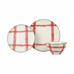 Best deal ⭐ Viva by VIETRI Mistletoe Plaid 3-Piece Place Setting 🎉