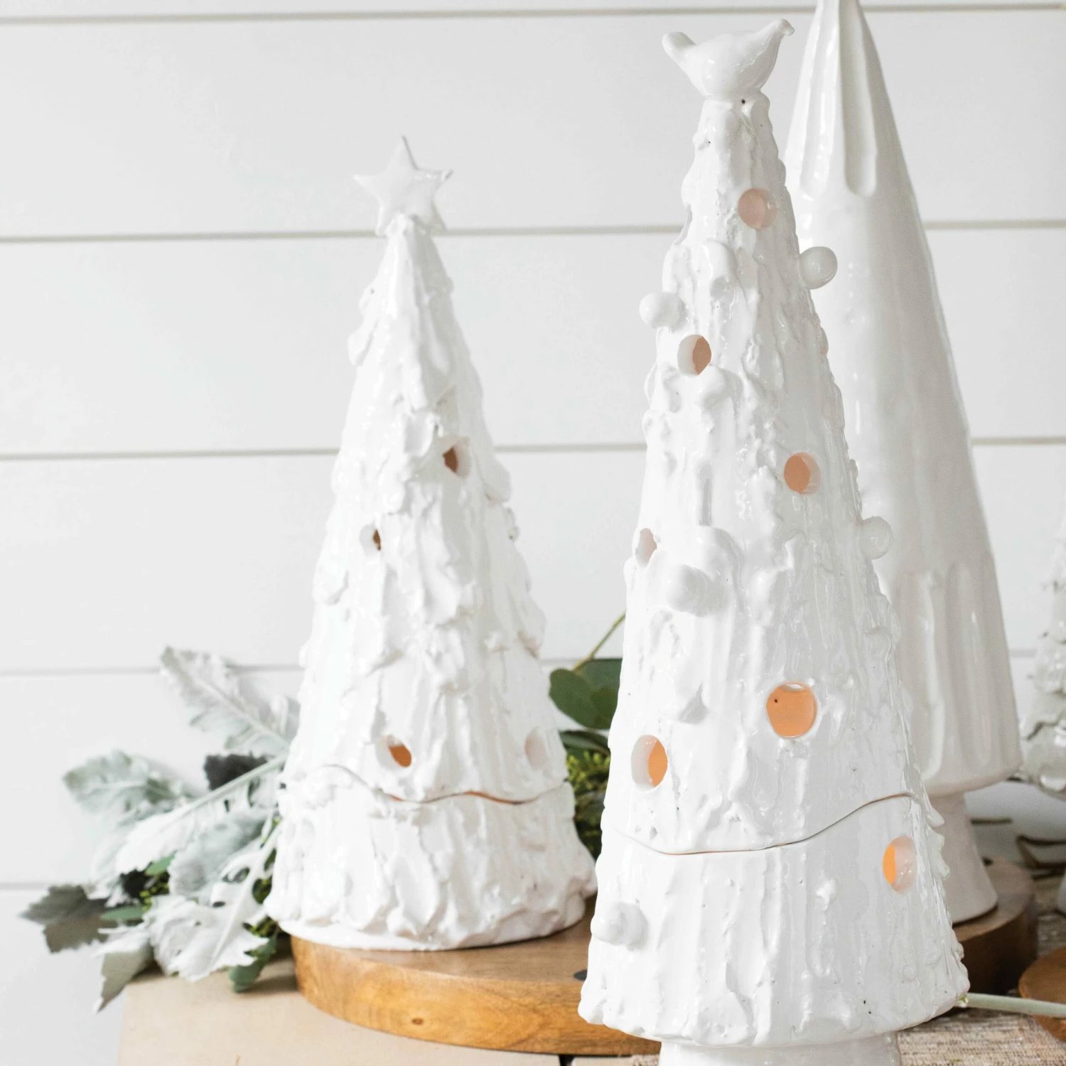 Cheap π VIETRI Foresta White Medium Flocked Tree with Star π€© - Image 3